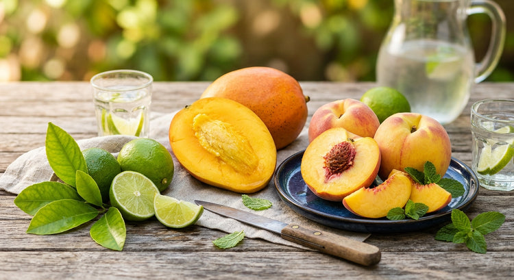 Mango peach and lime